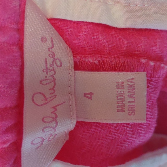 Lilly Pulitzer Textured Pink Shorts Size 4 - Picture 5 of 14